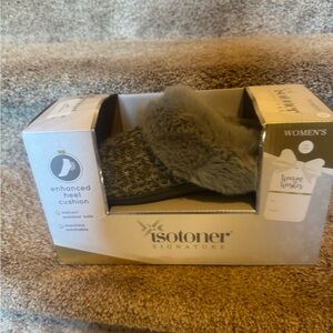 Isotoner Signature Women's Charcoal Slippers